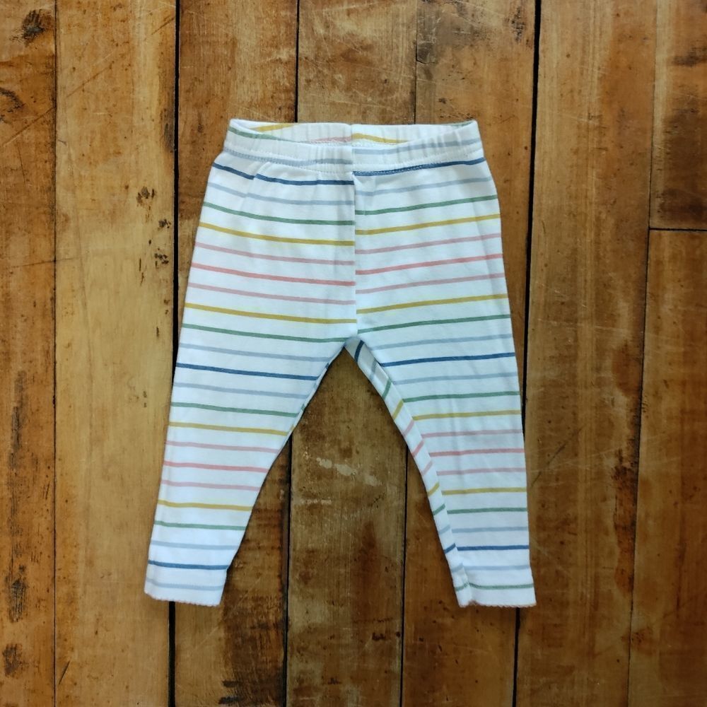 Carters Leggings 9 Months Rainbow Striped Boho Spring Summer Baby Girl Cotton